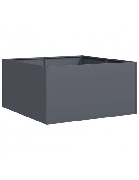 Fioriera Antracite 80x80x40 cm in Acciaio Laminato a Freddo