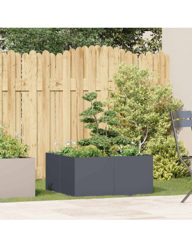 Fioriera Antracite 80x80x40 cm in Acciaio Laminato a Freddo