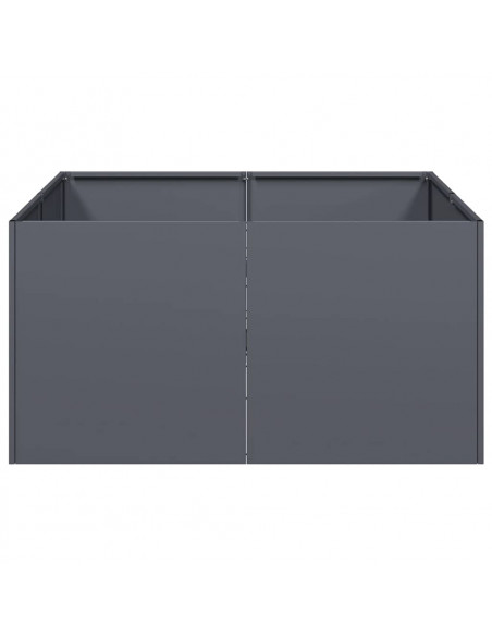 Fioriera Antracite 80x80x40 cm in Acciaio Laminato a Freddo