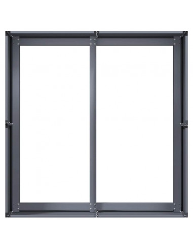 Fioriera Antracite 80x80x40 cm in Acciaio Laminato a Freddo