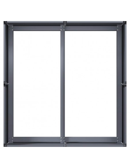 Fioriera Antracite 80x80x40 cm in Acciaio Laminato a Freddo
