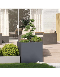 Fioriera Antracite 80x80x80 cm in Acciaio 2