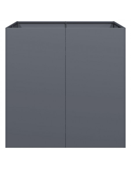 Fioriera Antracite 80x80x80 cm in Acciaio