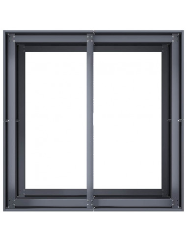 Fioriera Antracite 80x80x80 cm in Acciaio