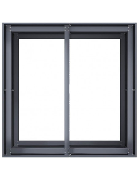 Fioriera Antracite 80x80x80 cm in Acciaio