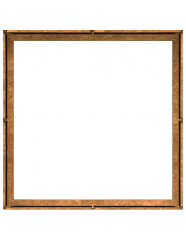 Fioriera Arrugginita 100x100x30 cm in Acciaio Corten