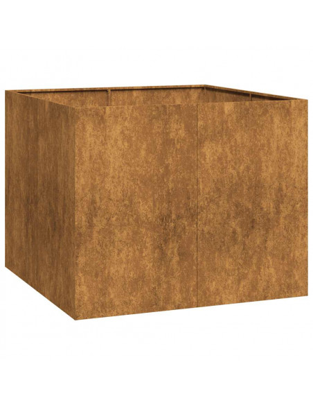 Fioriera Arrugginita 100x100x80 cm in Acciaio Corten