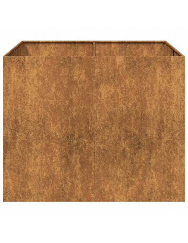 Fioriera Arrugginita 100x100x80 cm in Acciaio Corten