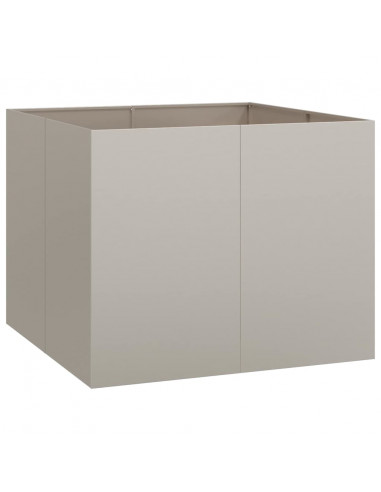 Fioriera Arrugginita 100x100x80 cm in Acciaio Corten