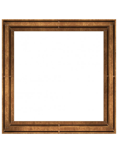Fioriera Arrugginita 100x100x80 cm in Acciaio Corten