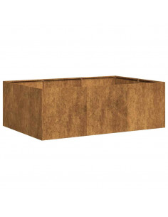 Fioriera Arrugginita 120x80x40 cm in Acciaio Corten