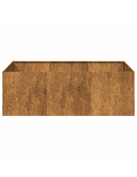 Fioriera Arrugginita 120x80x40 cm in Acciaio Corten