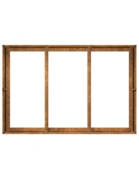 Fioriera Arrugginita 120x80x40 cm in Acciaio Corten