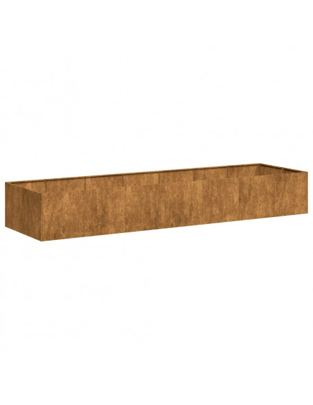 Fioriera Arrugginita 280x80x40 cm in Acciaio Corten