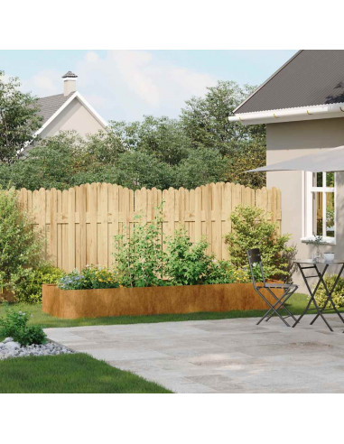 Fioriera Arrugginita 280x80x40 cm in Acciaio Corten