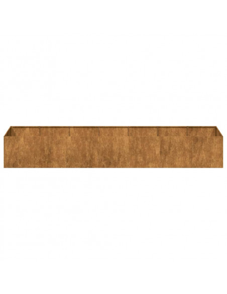 Fioriera Arrugginita 280x80x40 cm in Acciaio Corten