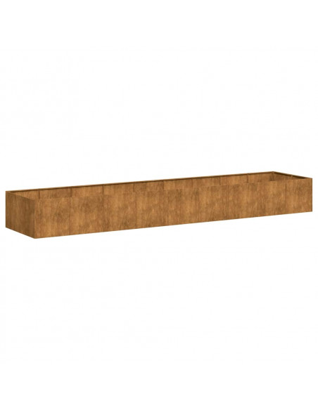 Fioriera Arrugginita 360x80x40 cm in Acciaio Corten