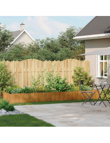 Fioriera Arrugginita 360x80x40 cm in Acciaio Corten