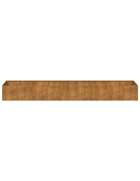 Fioriera Arrugginita 360x80x40 cm in Acciaio Corten