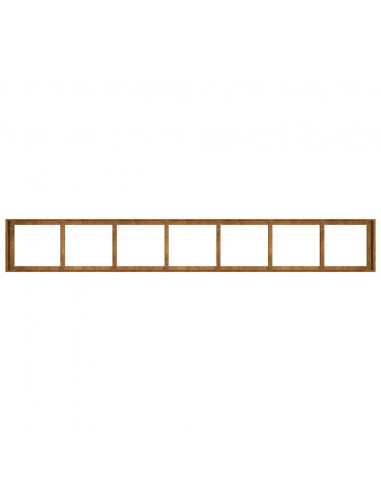 Fioriera Arrugginita 360x80x40 cm in Acciaio Corten