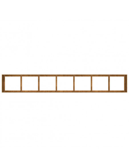 Fioriera Arrugginita 360x80x40 cm in Acciaio Corten