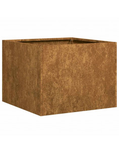 Fioriera Arrugginita 40x40x30 cm in Acciaio Corten