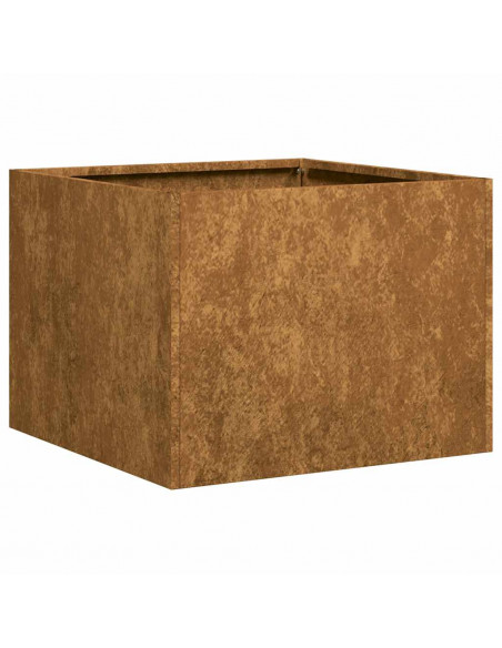 Fioriera Arrugginita 40x40x30 cm in Acciaio Corten