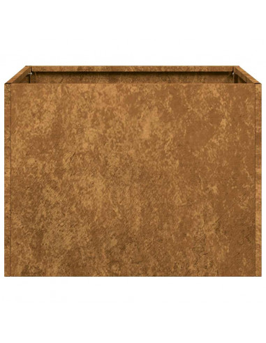 Fioriera Arrugginita 40x40x30 cm in Acciaio Corten