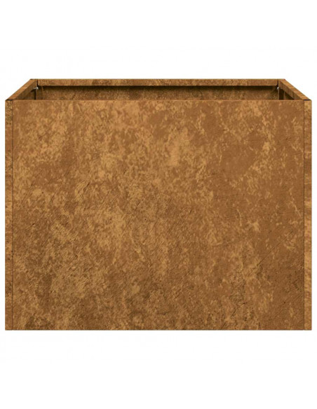 Fioriera Arrugginita 40x40x30 cm in Acciaio Corten