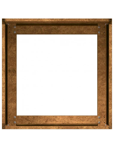 Fioriera Arrugginita 40x40x30 cm in Acciaio Corten