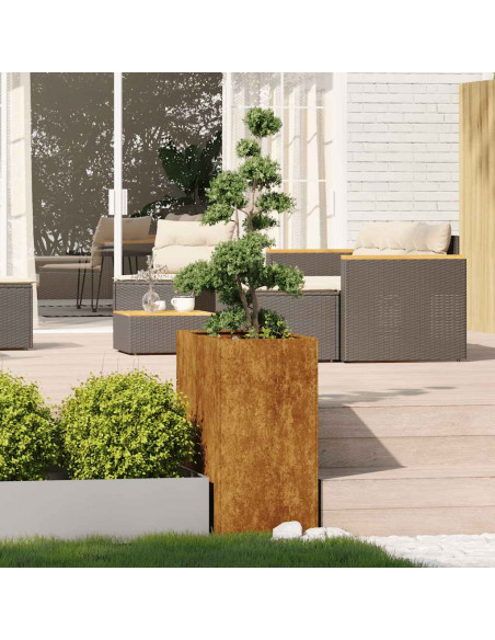 Fioriera Arrugginita 40x80x80 cm in Acciaio Corten