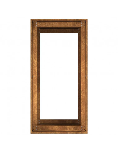 Fioriera Arrugginita 40x80x80 cm in Acciaio Corten