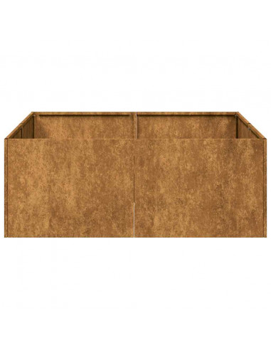 Fioriera Arrugginita 80x80x30 cm in Acciaio Corten