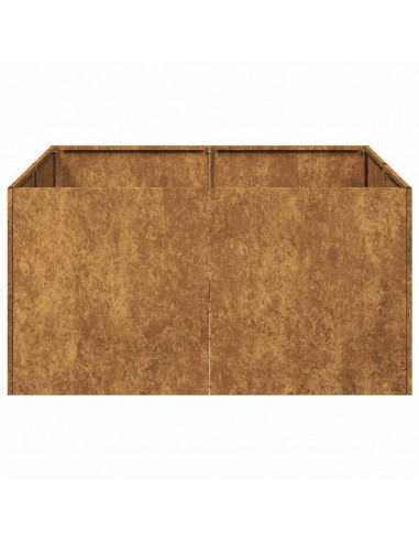 Fioriera Arrugginita 80x80x40 cm in Acciaio Corten