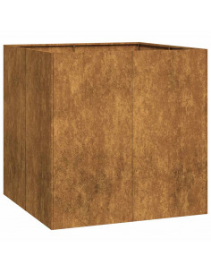 Fioriera Arrugginita 80x80x80 cm in Acciaio Corten