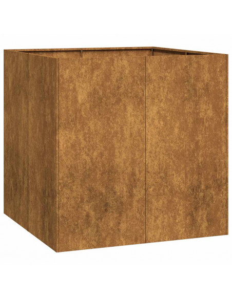 Fioriera Arrugginita 80x80x80 cm in Acciaio Corten