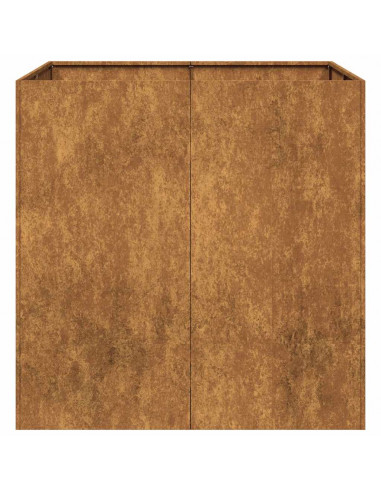Fioriera Arrugginita 80x80x80 cm in Acciaio Corten