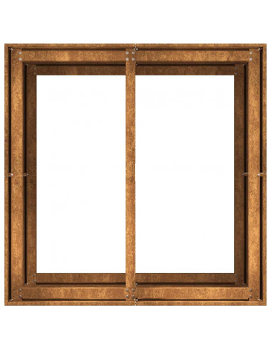 Fioriera Arrugginita 80x80x80 cm in Acciaio Corten