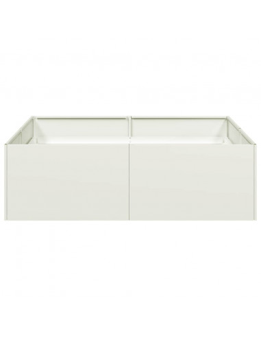 Fioriera Bianca 100x100x30 cm in Acciaio