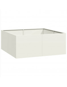 Fioriera Bianca 100x100x40 cm in Acciaio