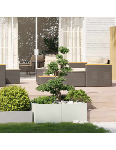 Fioriera Bianca 100x100x40 cm in Acciaio 2