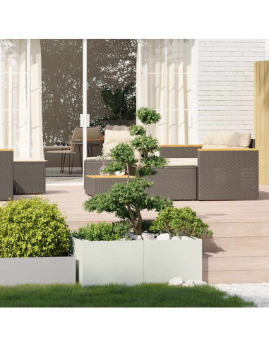 Fioriera Bianca 100x100x40 cm in Acciaio