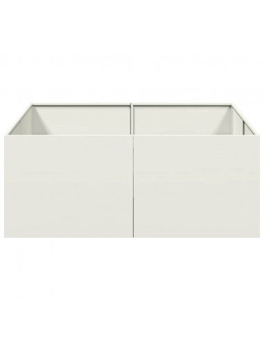 Fioriera Bianca 100x100x40 cm in Acciaio