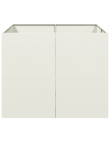 Fioriera Bianca 100x100x80 cm in Acciaio