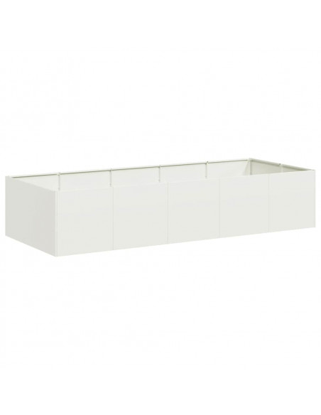 Fioriera Bianca 200x80x40 cm in Acciaio