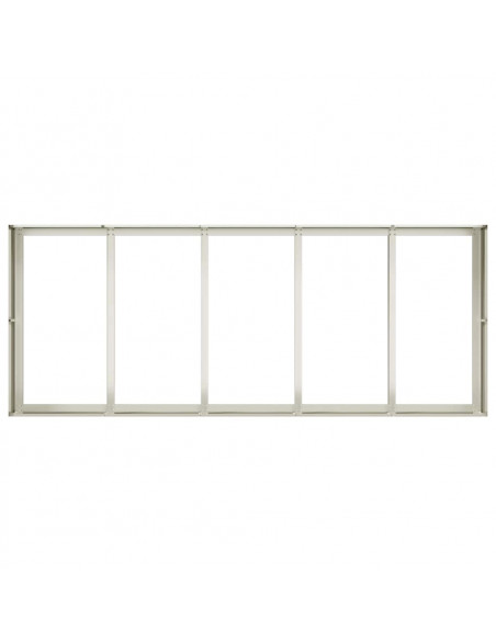 Fioriera Bianca 200x80x40 cm in Acciaio
