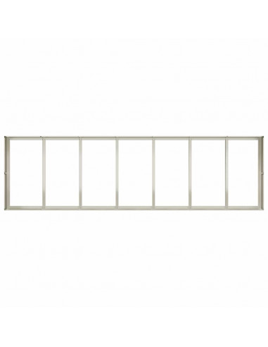 Fioriera Bianca 280x80x40 cm in Acciaio