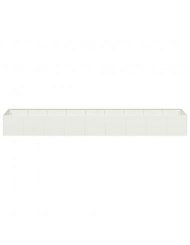 Fioriera Bianca 360x80x40 cm in Acciaio