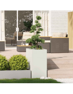 Fioriera Bianca 40x80x80 cm in Acciaio 2