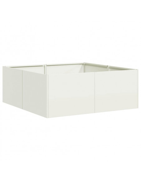 Fioriera Bianca 80x80x30 cm in Acciaio
